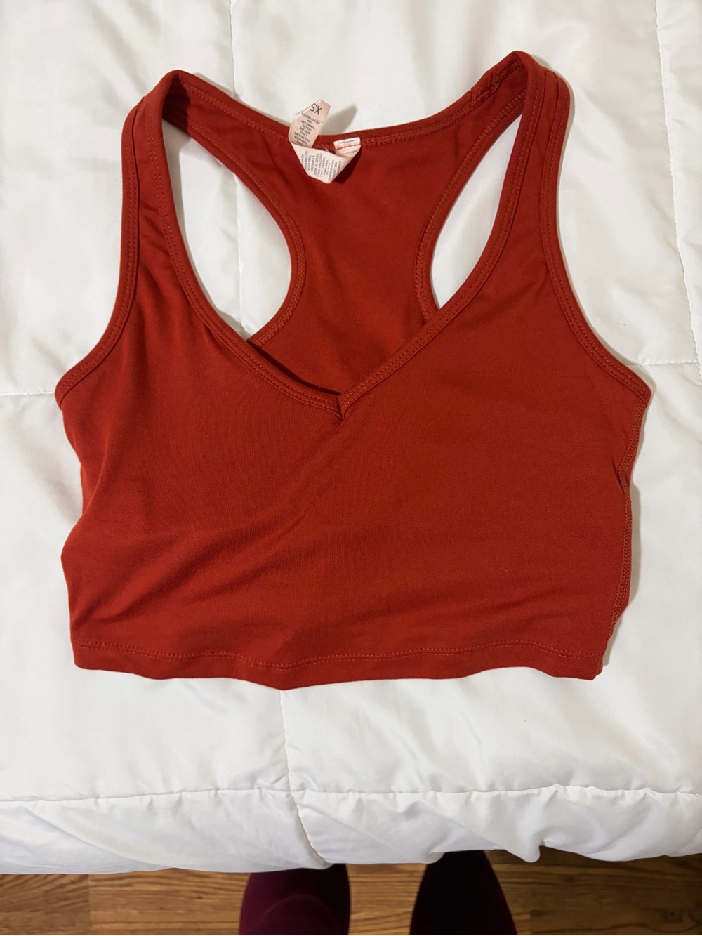 Sage Rust Red Racerback Bralette - Unbranded